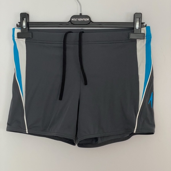 Speedo Men's Elastic Grey Swim Trunks Size L - Picture 1 of 4